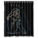 thumbnail image 1 of Cortina de ducha con diseño de mujer en negro y fondo con límites corporales, juego de cortinas de baño con ganchos, tamaño 60 x 72 pulgadas, 1 of 3