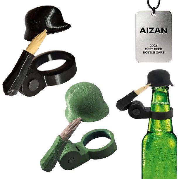Chapas soldado saluda cerveza reutilizables casco botella cerveza accesorio bebida