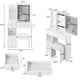 thumbnail image 2 of 29.2" Small Size Left Drawer Desktop Vanity Table + Cushioned Stool, 2 AC+2 USB Power Station, Hair dryer bracket, Extra Large Touch Control Sliding LED Mirror, Tri-color Switching, Brightness Adjust, 2 of 3