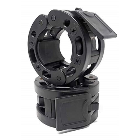 Clout Fitness - Par De Collares Negros Con Abrazaderas Para Barra Y Cierre Rápido De 2 Pulgadas