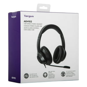 Audífonos Estéreo Targus Con Cable Usb-A Y Micrófono Giratorio