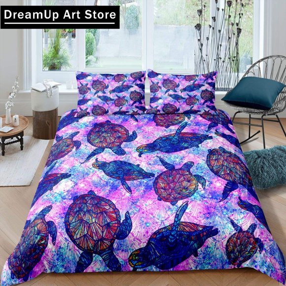 Sea Animals Duvet Cover Set Turtle Print Bedding Sets Bed Set Quilt Cover Boys Adult