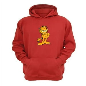 Genérico - Polerón Canguro Garfield Rojo Talla Xs Unisex