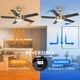 thumbnail image 4 of Ventilador de techo YITAHOME negro y dorado de 132 cm con luz y control remoto, 4 of 7