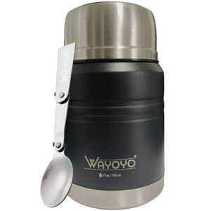 Tarro Termo Comida Acero Inoxidable Wayoyo 510 Ml Negro