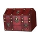 thumbnail image 2 of Baúl Del Tesoro Pirata De Madera Maciza Para Mujer, Diseño Vintage, Caja De Almacenamiento Roja, 2 of 3