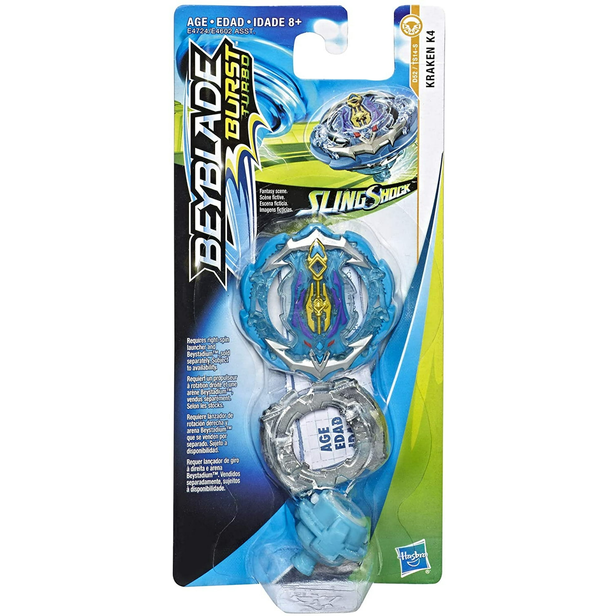 Beyblade Burst Turbo Slingshock Kraken K4 Single Battling Top, Tipo De Ataque De Giro Dere Beyblade Beyblade