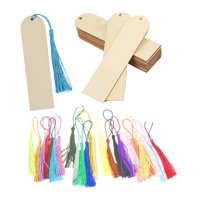 Magideal - 24 Marcadores De Madera Sin Terminar Con Borlas Para Decoración De Fiestas Navideñas, Multiusos, Ligeros, Kit De Manualidades Diy, Etiquetas De Regalo