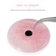 thumbnail image 4 of Lurrose 2 unidades Almohadilla de Goma para Extensión de Pestañas con Paleta Redonda de Piedra de Jade para Adhesivo (Rosa) – para adultos, 4 of 7
