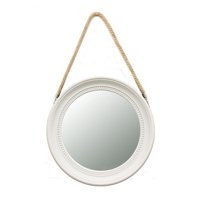 Vgo - Espejo Redondo 33 Soga Blanco-Negro B