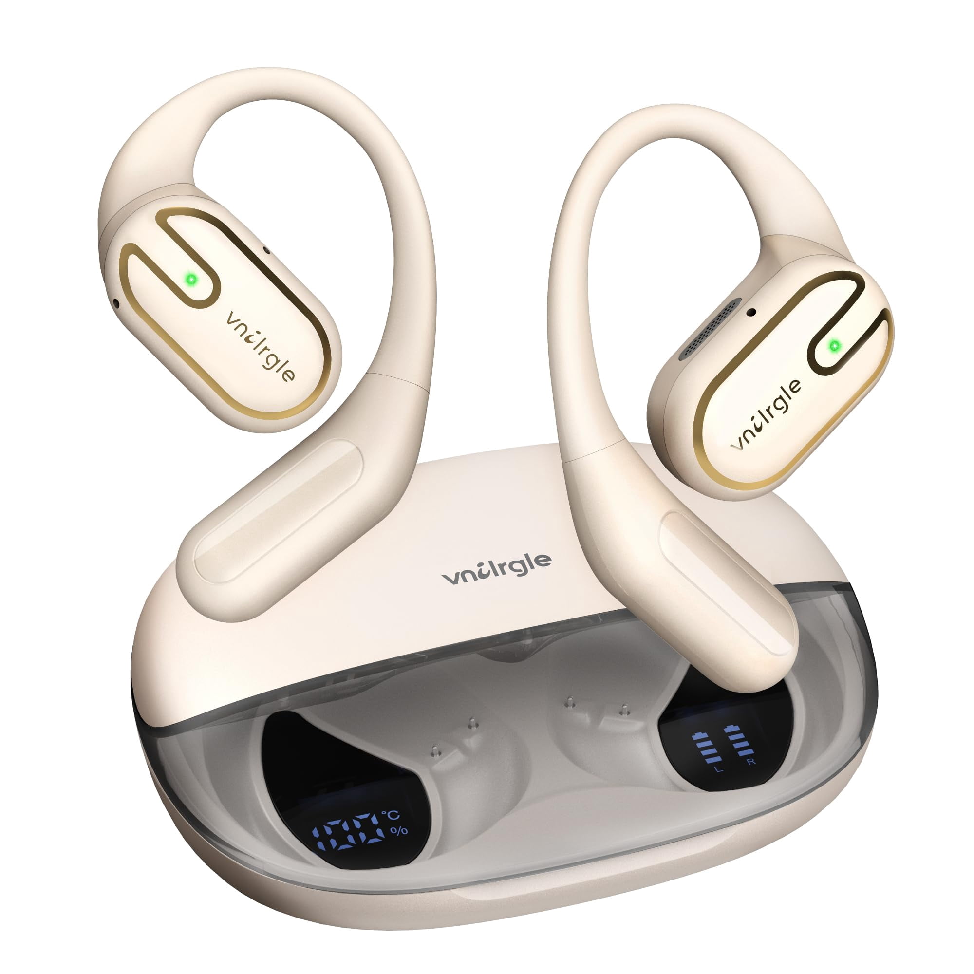 Vnilrgle - Auriculares De Oído Abierto Inalámbricos Bluetooth 5.4 Ipx7 A Prueba De Agua