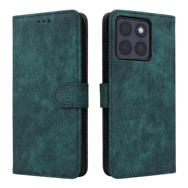 Funda Billetera para Motorola MOTO X70 Air 5G con Soporte - Cartera de Cuero con Ranuras Verde
