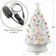 thumbnail image 4 of Árbol de Navidad de cerámica Casafield, blanco, 61 cm, con luces y adorno, 4 of 7