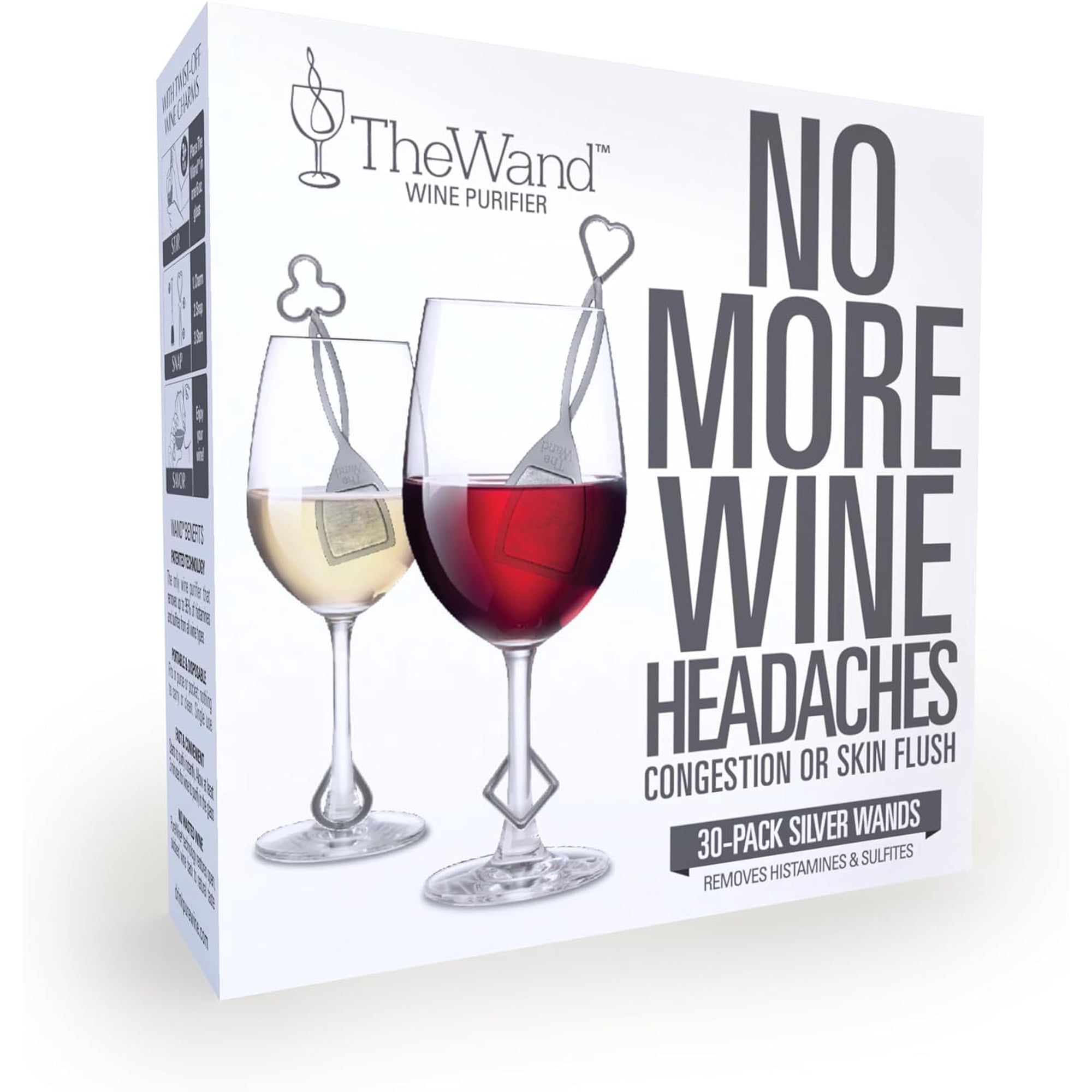 Purewine Thewand Purificador De Vino 30 Filtros Para Histaminas