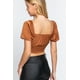 thumbnail image 5 of Top Corto De Satén Fruncido Con Escote Halter, 5 of 5