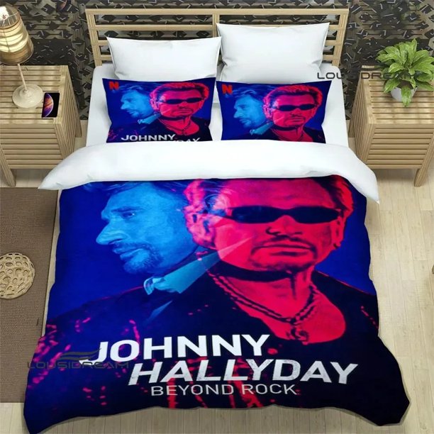 rock star Johnny Hallyday Bedding Sets exquisite bed supplies set duvet cover bed comforter set bedding set luxury birthday giftBed Sheets