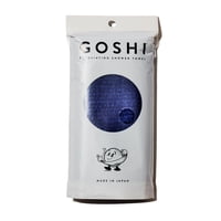 Toalla De Ducha Exfoliante Goshi, Toallita Exfoliante Resistente A La Rotura Para Todo Tipo De Piel, Azul Índigo, Fabricada En Japón