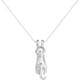 thumbnail image 1 of Collar con colgante de gato saltando en plata de ley 925, ideal como regalo de cumpleaños, boda o para amantes de las mascotas, para mujeres y niñas., 1 of 4