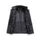 thumbnail image 3 of Abrigo de invierno para hombre, abrigo corto de lana de longitud media, chaqueta de invierno corta con cuello doble extraíble para negocios, ocio al aire libre, chaqueta ajustada, 3 of 5