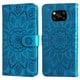 thumbnail image 2 of Funda tipo cartera FOXDOCK para Xiaomi Poco X3 NFC , diseño girasol en relieve, cuero PU, cierre magnético, soporte y tarjetero, 2 of 5
