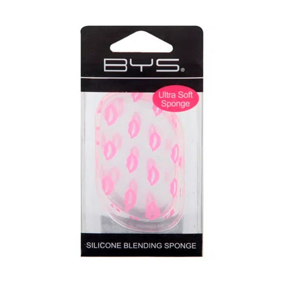 Esponja De Silicona Forma Ovalada Transparente Pink Lips