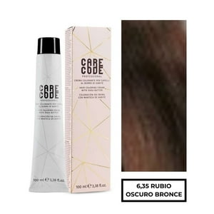 Care Code - Tintura Profesional Permanente 100Ml Rubio Oscuro Bronce 6,35 +Oxigen 150 Ml 20 Vol