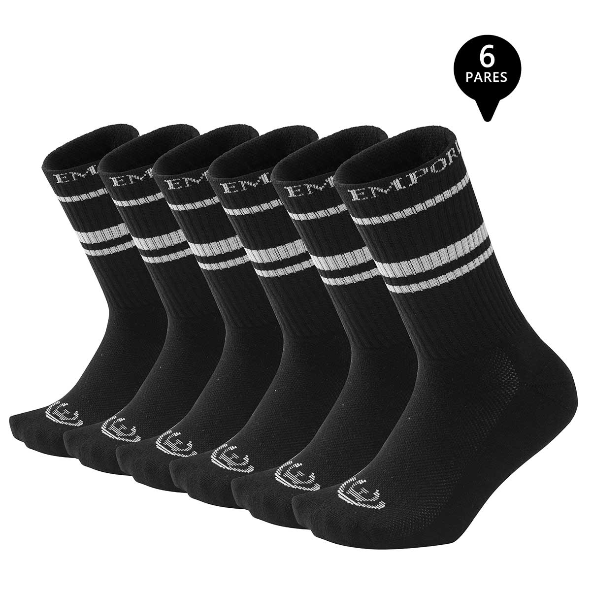 Giovacchino - Pack De 6 Calcetines Largos Deportivos Hombre
