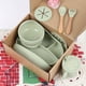 thumbnail image 4 of 9pcs Silicone Baby Feeding Set|Baby Led Weaning Supplies Set Toddler Feeding Eating Utensils Sets|Baby Bib, Suction Plate, Suction Bowl, Spoon, Fork, Sippy Cup|Food Grade BPA Free, Dishwasher Safe, 4 of 4