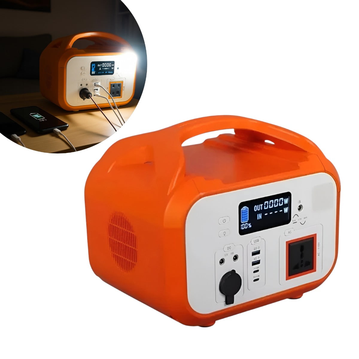 Genérico - Estacion De Energía Recargable Portatil De 600 A 800w