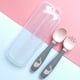 thumbnail image 1 of Wholesale Mother and Baby Supplies: Baby Cutlery Set with Cute Spoon and Fork for Learning to Eat, Training and Food Supplement - Case Included, 1 of 5