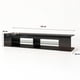 thumbnail image 4 of Mueble de TV Moderno Negro con Luces LED y Compartimentos, 4 of 7