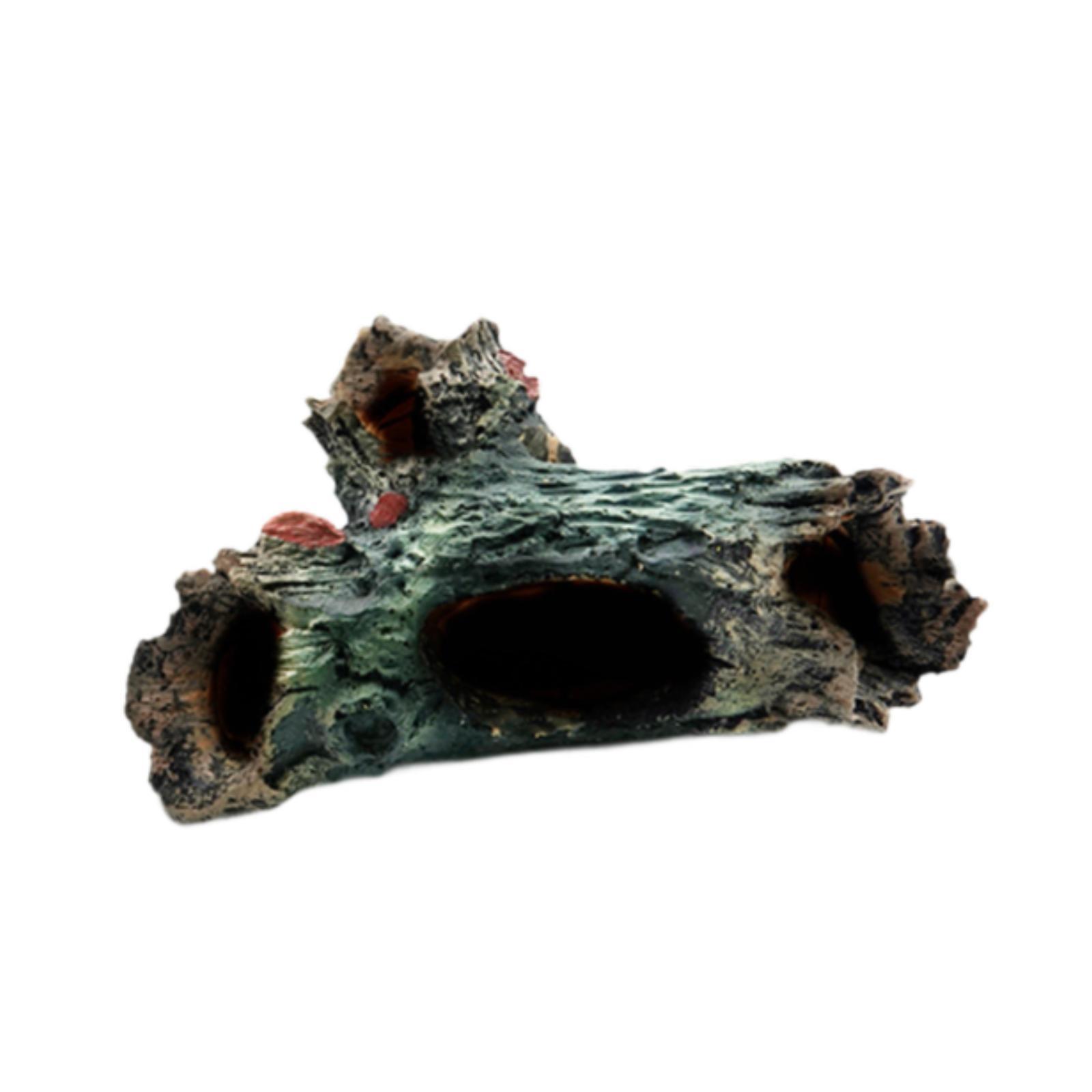 Magideal - Escondite Para Pecera, Tronco Hueco De Resina, Decoración Paisajística, Accesorios Para Pecera, Decoración Para Acuario Para Tortugas, Bettas, Peces Y A