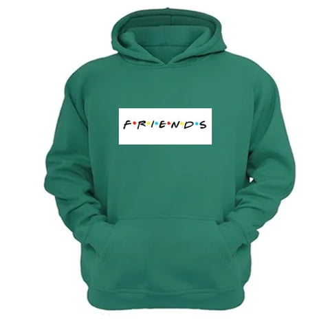 Genérico - Polerón Canguro Friends Verde Aguamarina Talla L Unisex