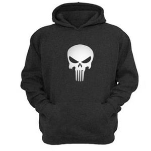 Genérico - Polerón Canguro Punisher Gris Oscuro Talla Xs Unisex