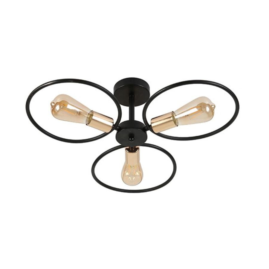 Click Ventas - Lampara Colgante De Techo 3 Focos Vintage Semiempotrada