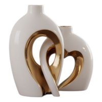 Genérico - Florero Decorativo Escultural Jarrón Abstracto Corazón Jhn