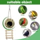 thumbnail image 2 of Nido colgante para pájaros, escalera mediana, caseta para pájaros tejida a mano con césped, jaula natural para patio, césped, jardín, decoración interior y exterior del hogar., 2 of 5
