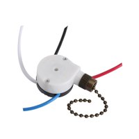 Ioensy - Interruptor De Cadena De Tracción, Repuesto Multifuncional Para Lámparas De Pared, 3 Velocidades, 4 Cables, Bronce