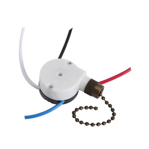 Ioensy - Interruptor De Cadena De Tracción, Repuesto Multifuncional Para Lámparas De Pared, 3 Velocidades, 4 Cables, Bronce
