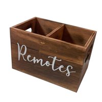 Magideal - Caja Organizadora Multiusos Para Mandos A Distancia Y Objetos Pequeños Hecha De Madera Duradera Con Diseño Práctico Adecuada Para Decoración Rústica Marrón