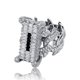 thumbnail image 1 of Anillos de Moda de Lujo con Brillo Estilo Punky de Rapero para Hombre Chapados en Oro de 18K Brillantes con Acabado Helado Hip Hop Zirconia Cúbica Anillos de Compromiso para Hombre, 1 of 6