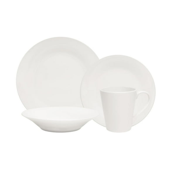 Juego de Loza Porcelana 16 Piezas Blanco, 1 Un