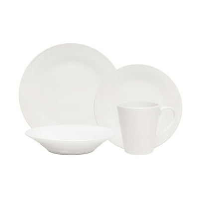 Juego De Loza Porcelana 16 Piezas Blanco 1 Un Haus