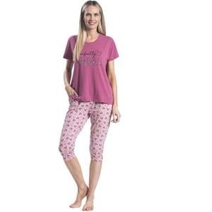 Mon Amour - Pijama Algodón Capri Estampado Corazones | Sueño Dulce