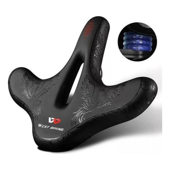 Sillin Extra Ancho C/ Amortiguador Antiprostático Ergonómico