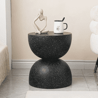 Santú Home & Deco - Mesa Lateral Piedra Luna Tempus Negro