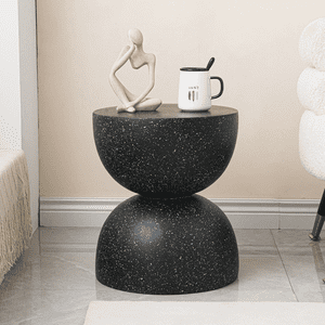 Santú Home & Deco - Mesa Lateral Piedra Luna Tempus Negro