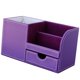 thumbnail image 1 of Decoración de escritorio caja de almacenamiento papelería organizador bolígrafo lápices púrpura, 1 of 3