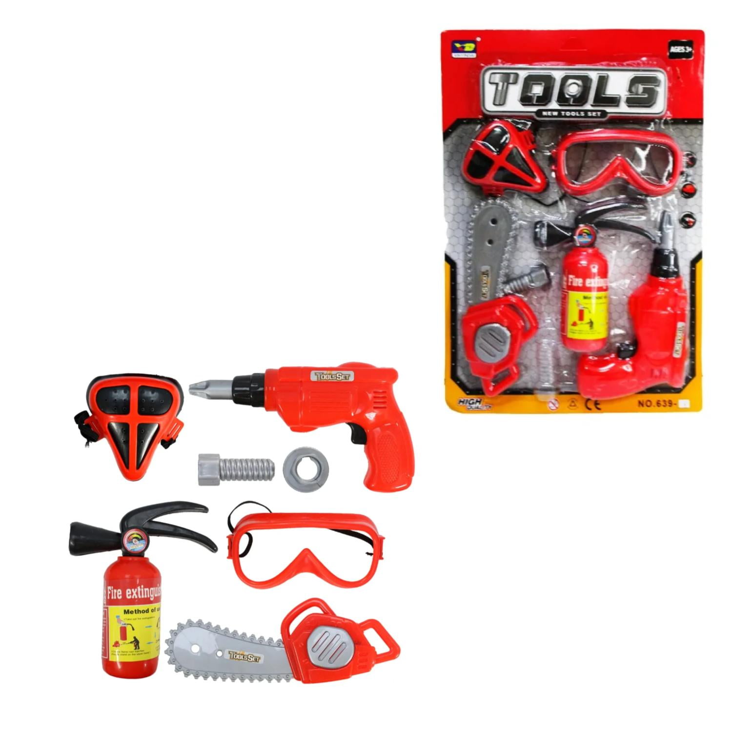 Total E-commerce - Juguete Set De Bombero Con Herramientas Lentes Infantil