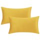 thumbnail image 1 of REGALWOVEN Paquete de 2 Fundas de Cojín Decorativas de Terciopelo Fundas de Cojín Modernas con Cremallera Amarillo 12" x 20", 1 of 6